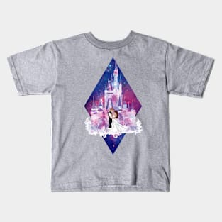 Diamond Galaxy Wedding Couple Kids T-Shirt